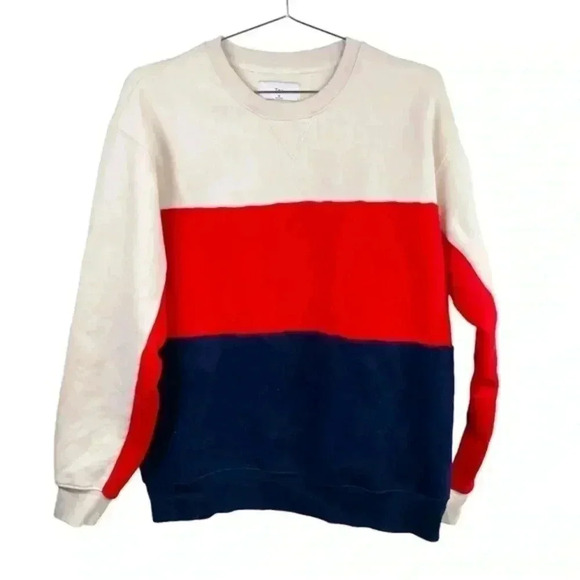 Aritzia TNA Multicolored Colorblock Avalanche Crewneck Sweatshirt - Picture 2 of 8
